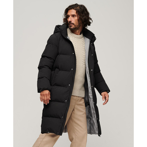 Chaqueta Larga Acolchada para Hombre, con Capucha, Abrigo de Invierno Grueso y Cálido, Manga Larga, Color Sólido, Relleno de Poliéster - Product Image 5