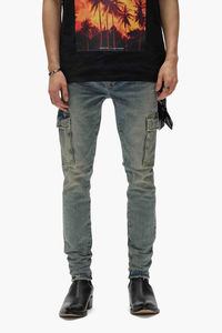 Pantalones de mezclilla cargo personalizados para hombre, los más vendidos, diseño transpirable, patrón regular para hombre - Product Image 2