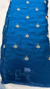 space silk embroidery bides boutique work <b>Fabric</b> - Product Image 4