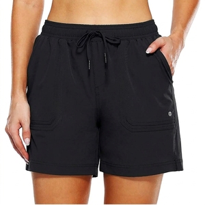 Shorts de sport pour femmes à séchage rapide, 4 poches, cordon de serrage, respirants, pour la course à pied, l'entraînement, la gym, les exercices athlétiques - Product Image 4