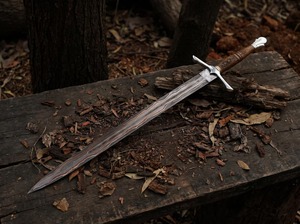 Épée Viking en Cuivre Damas Personnalisée – Épée Médiévale Forgée à la Main, Cadeau, Décoration Murale pour Mariage, Anniversaire - Product Image 3