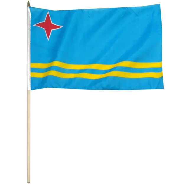 Custom print polyester Argentina country hand held flag