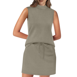 Women’s Premium Pickleball High Neck Tank & Shorts Combo <b>Set</b> Pickleball Motion Women’s High Neck Tank Top & Shorts <b>Set</b> - Product Image 1