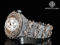 Montre de luxe personnalisée avec logo Hip Hop, diamants Moissanite VVS, pour le style urbain, les célébrités et le commerce de détail