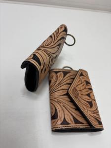 Wholesale Hand Tooled <b>Leather</b> <b>Wallets</b> Genuine Vintage Artisanal Bi Fold Card Holders Embossed <b>Mens</b> B2B Custom Designer Purses - Product Image 3