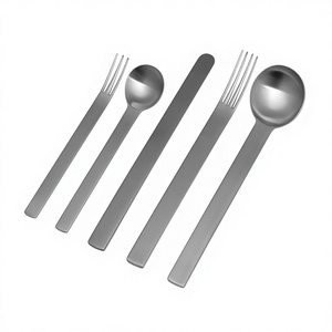 Polished Silverware With LID Thin Stem Travelling Office <b>Lunch</b> Breakfast Dinnerware Home Cutlery <b>Set</b> With Logo Pattern - Product Image 6