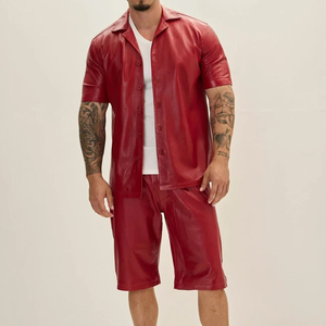 Made in Pakistan <b>Men</b> Leather <b>Shorts</b> Eco-Friendly Solid <b>Pattern</b> High Street Style Knee Length Low Price - Product Image 6