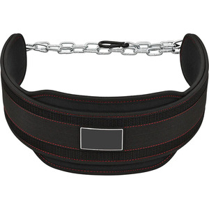 Premium Nayab Industries Fitness Dip <b>Belt</b> Durable Steel <b>Chain</b> Breathable Adjustable for Unisex Pull Training Gym Workout - Product Image 1