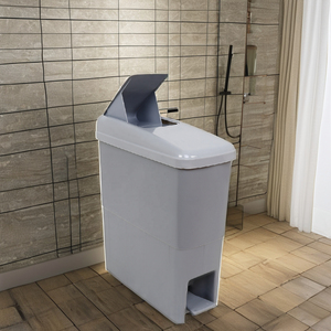 Foot Pedal Sanitary Waste Bin 21L ISO 22196 Certified Touch-Free Eco-Friendly PP ABS Modern Luxury Rectangular Design for - Product Image 4