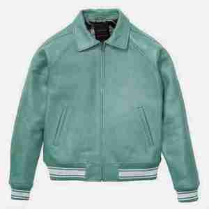 Chaqueta Deportiva Rohzen para Hombre, Estilo Vintage, de Cuero PU, Impermeable, Transpirable, Ecológica, con Parche Bordado y Puños Acanalados, Informal para Invierno - Product Image 1