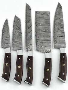 Juego de Cuchillos de Cocina de 5 Piezas de Acero de Damasco Hechos a Mano con Mango de Madera de Palisandro, Juego de Cuchillos Culinarios - Product Image 4