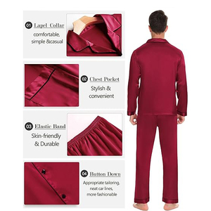 Crew Neck Men Night <b>Suit</b> Short Sleeve Shorts Set Drawstring Waist Soft Breathable Lightweight Summer Sleepwear - Product Image 4