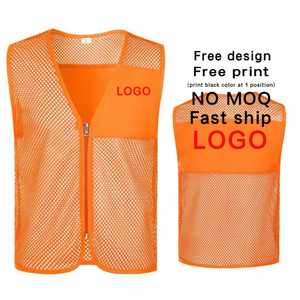 Chaleco de Seguridad de Malla Verde con Cierre de Botones, Chaleco de Entrenamiento de Poliéster, Resistente al Viento y al Agua, con Logotipo Personalizado para Equipos de Fútbol - Product Image 4