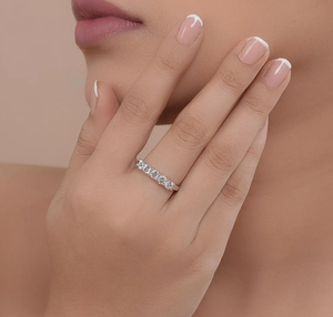 <b>Silver</b> Vintage IGI Certified Lab Grown Diamond Engagement <b>Ring</b> Luxury Wedding Jewelry for Anniversary and Party Gift - Product Image 5