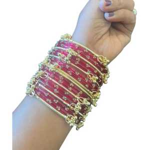 Nouveauté 2026 : Bracelets Ghungroo Jhumki en Verre de Cachemire de Haute Qualité, Scintillants, Écologiques, Multicolores, Idéaux pour Mariages et Fêtes - Product Image 1