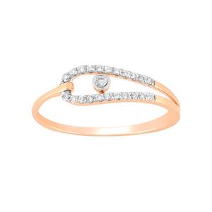 <b>Top</b> Quality Womens <b>Rose</b> Gold Moissanite Engagement Ring Pave Setting Geometric Minimalist Women's Band - Product Image 3