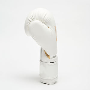 Guantes de boxeo profesionales de cuero vacuno con cordones, acolchado grueso de 4 capas, protección completa para los dedos y absorción de la humedad. - Product Image 4