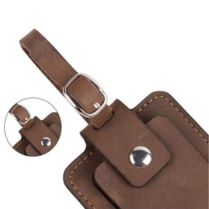 Top-Grain Genuine Leather Luggage Tags Luxury Travel ID Labels for <b>Suitcases</b> Handcrafted Full Grain Leather Travel Tag LTG-0325 - Product Image 6