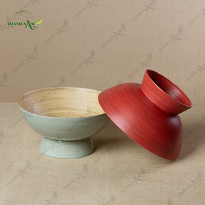 Bol à Pied en Bambou Long, Bol de Service Fait Main, Écologique, Décoratif pour la Maison, le Restaurant et les Événements - Product Image 2