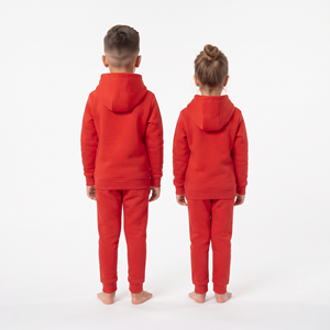 Conjunto de Sudadera con Capucha y Pantalones de Felpa de Algodón para Jóvenes, Color Rojo Sólido, Ropa Deportiva Personalizada para Niños, Conjunto de Dos Piezas al por Mayor - Product Image 6