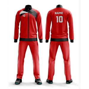 Football Training Track Suits Two-piece Sporty Winter Polyester Stand Collar <b>Zipper</b> <b>Jacket</b> High Quality - Product Image 2