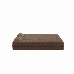 "<b>Convertible</b> Modern <b>Sofa</b> <b>Bed</b> with 2 Pillows & Full Size 15" Folding Mattress for Teddy Fabric & Foam Filled" - Product Image 4