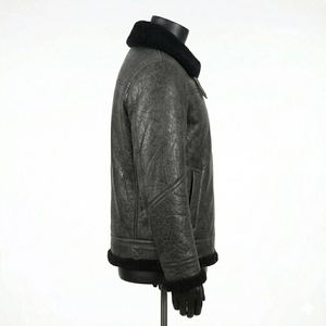 New Arrival High Quality <b>Thin</b> Fashion Design Leather <b>Jacket</b> with Front Custom Logo Embroidery Waterproof & Breathable for <b>Men</b> - Product Image 2
