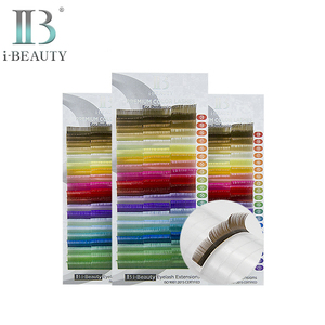 Extensiones de Pestañas I-BEAUTY - Pestañas Triples de Color Premium (Colores Mezclados) Pestañas Coloridas de Material PBT Naturales y Largas - Product Image 1
