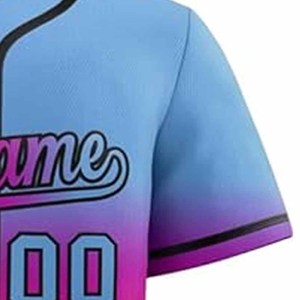 Maillots de baseball imprimés par sublimation, personnalisés, professionnels, unisexes, 100% polyester, envoyés par Dress Sports - Product Image 3