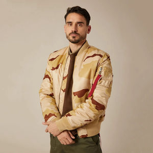 Men's Winter High Street Woolen Fashionable Windproof Bomber <b>Jackets</b> Stand Up Collar Pocket Decoration Solid Color Men's <b>Jackets</b> - Product Image 3