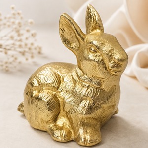 Luxury Aluminium Bunny Sculpture Decorative Showpiece with Rust Resistant Finish for Living Room Reception <b>Desk</b> & Corporate Gift - Product Image 1