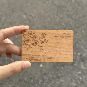Tarjeta de Visita NFC Personalizada CALA de Madera de Zelkova, NTAG213 85.5x54mm, para Reseñas de Google y Redes Sociales - Product Image 6
