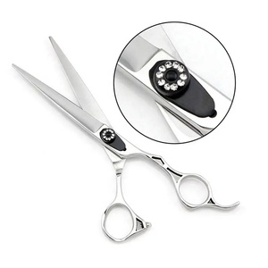 Ciseaux à cheveux professionnels en acier inoxydable à pointe acérée pour droitiers, manche long, pour usage en salon - Product Image 4