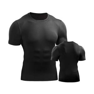 เสื้อยืดแขนยาวรัดรูปผู้ชาย สีดำล้วน โพลีเอสเตอร์ ปิดด้วยซิป ระบายอากาศได้ดี ซึมซับเหงื่อ แห้งเร็ว - Product Image 2