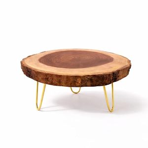 Handmade Wooden <b>Cake</b> <b>Stand</b> Floral Bird Dessert Pedestal Round Display Holder for Wedding Party Table Decor - Product Image 1