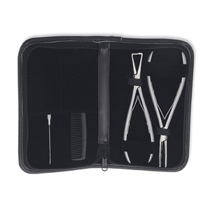 Wholesale Needle Nose Hair Extension <b>Pliers</b> Kit Finish Polish German Stainless Steel Hair Extension <b>Pliers</b> <b>Sets</b> With Pouch - Product Image 3