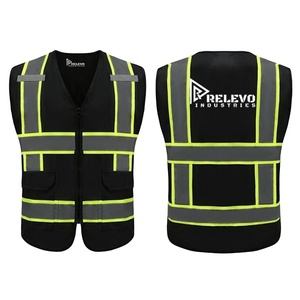 เสื้อกั๊กสะท้อนแสงนิรภัย 120 GSM โพลีเอสเตอร์ PU เสื้อกั๊กทำงานแบบมองเห็นได้ชัดเจน น้ำหนักเบา สำหรับคนทำงาน ขายส่ง - Product Image 1