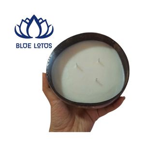 Bougie en Coque de Noix de Coco à la Cire de Soja Écologique, Parfum Longue Durée, Décoration d'Intérieur, Prix Usine - Meilleures Ventes - Product Image 1