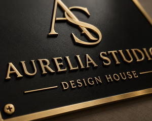 Custom Brass Logo <b>Plaque</b> Personalized Business Name Sign <b>Engraved</b> Office Name Plate Solid Brass Company Sign Professional Door - Product Image 4