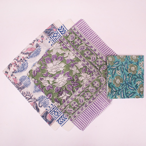 Wholesale Cotton Block Print Bandana 21X21 Inches Soft Fabric Custom Printed <b>Scarf</b> Manufacturer and Exporter - Product Image 3