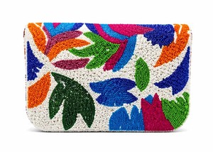 <b>Colorful</b> Beaded Clutch Bag | Handmade Floral <b>Envelope</b> Purse | Statement Evening Handbag| Handmade Multicolor Statement Bag - Product Image 5