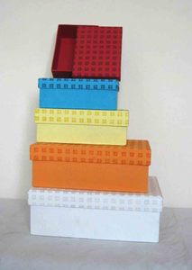 Cajas Sólidas Hechas a Mano de Cartón, Papel de Algodón Reciclado Estampado con Terciopelo, Forma Rectangular, Empaque de Regalo para Festivales - Product Image 2