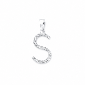 Collier avec pendentif lettre S personnalisé, argent sterling 925, moissanite, cadeau de fiançailles pour elle - Product Image 3