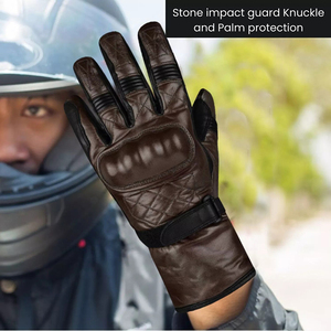 Guantes de Motocicleta de Cuero Transpirables para Invierno, Unisex, de Dedo Completo, Casuales, para Exteriores, Cómodos, con Protección para Pantalla Táctil - Product Image 6