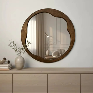 Elegant Wooden <b>Frame</b> Mirror Suitable For Dressing Area Adds Warmth And Modern Look To Your Space Wholesale From India - Product Image 1