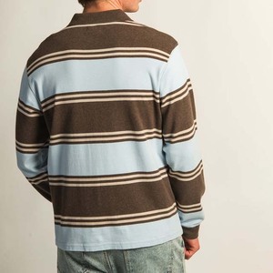 Maillot de rugby rayé surdimensionné à manches longues pour homme, personnalisé OEM ODM, respirant, séchage rapide, antibactérien, écologique, sublimé - Product Image 6