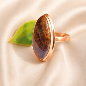 Moroccan Seam Agate <b>Ring</b> 925 Sterling Silver Rose Gold Yellow Gold Plated <b>Statement</b> Handmade Gemstone Jewelry Large Stone <b>Ring</b> - Product Image 3