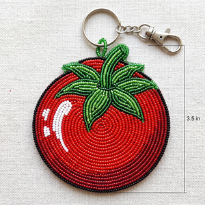 Porte-clés perlé coloré fait main en perles de rocaille, breloque tendance, accessoire cadeau - Product Image 4