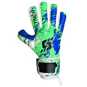 Gants GK à forte adhérence pour gardiens de but de football respirant bleu allemand Latex paume confort amélioré Performance caoutchouc coupe négative - Product Image 6
