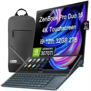 Ordinateur portable haute performance ZenBook Duo i9 RTX 3070 32 Go de RAM 1 To SSD double écran, prêt à l'exportation, en stock - Product Image 1